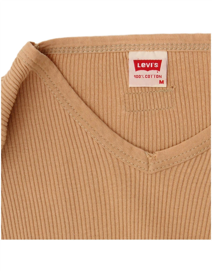 Levi's Damen-Oberteil, langärmelig, UK 12, mittelbeige Baumwolle