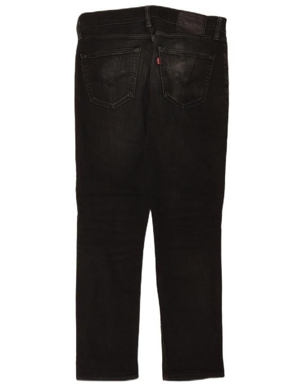 Levi's Herren Slim Jeans W31 L29 Schwarze Baumwolle