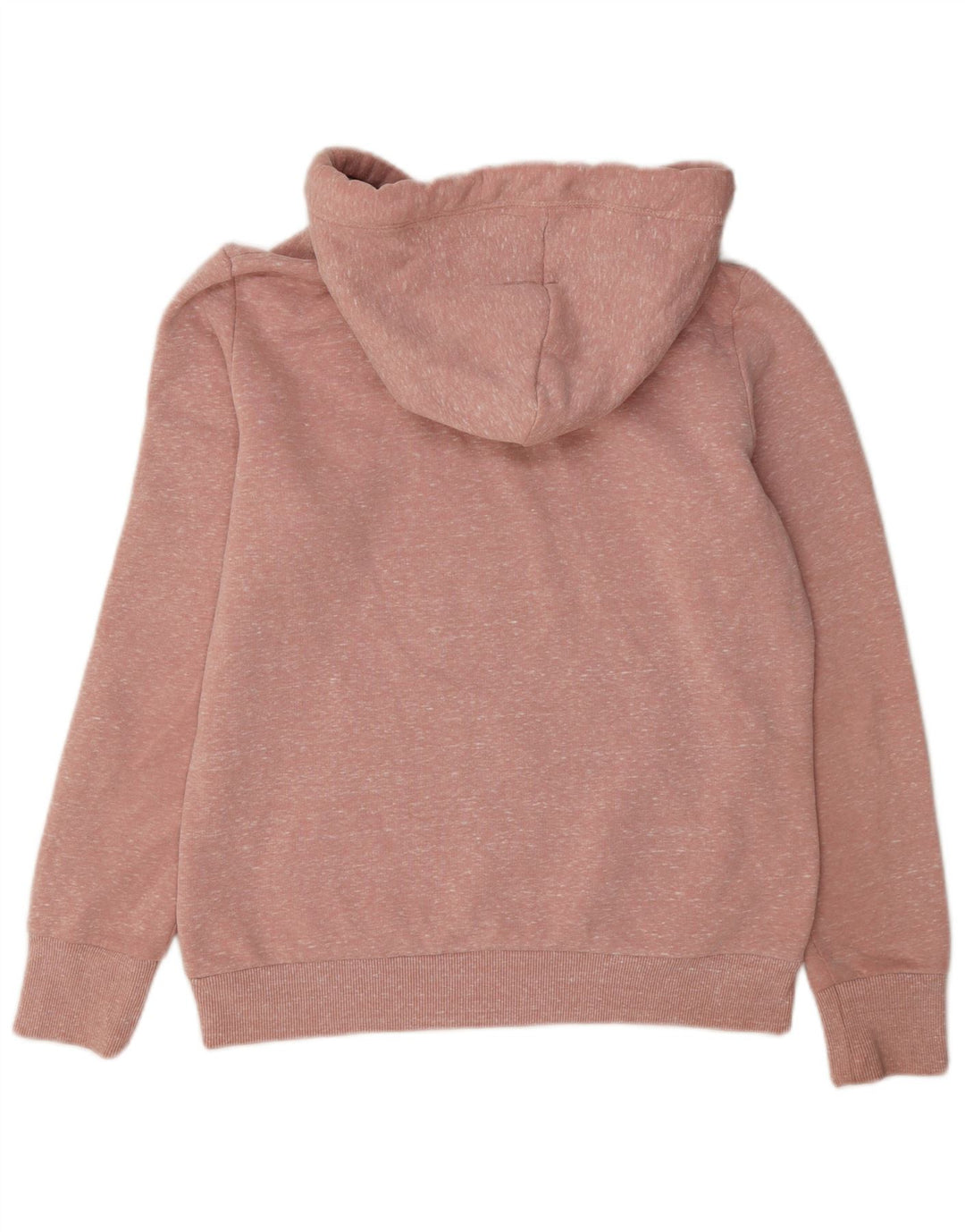 Superdry Damen Kapuzenpullover UK 12 Mittelrosa meliertes Polyester