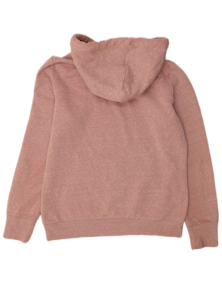Superdry Damen Kapuzenpullover UK 12 Mittelrosa meliertes Polyester