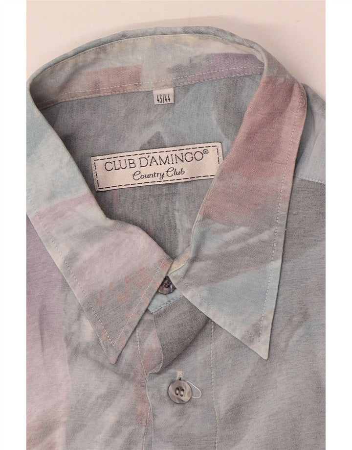 Club D'Amingo Herren-Hemd mit abstraktem Muster, Größe 43/44 XL, mehrfarbig