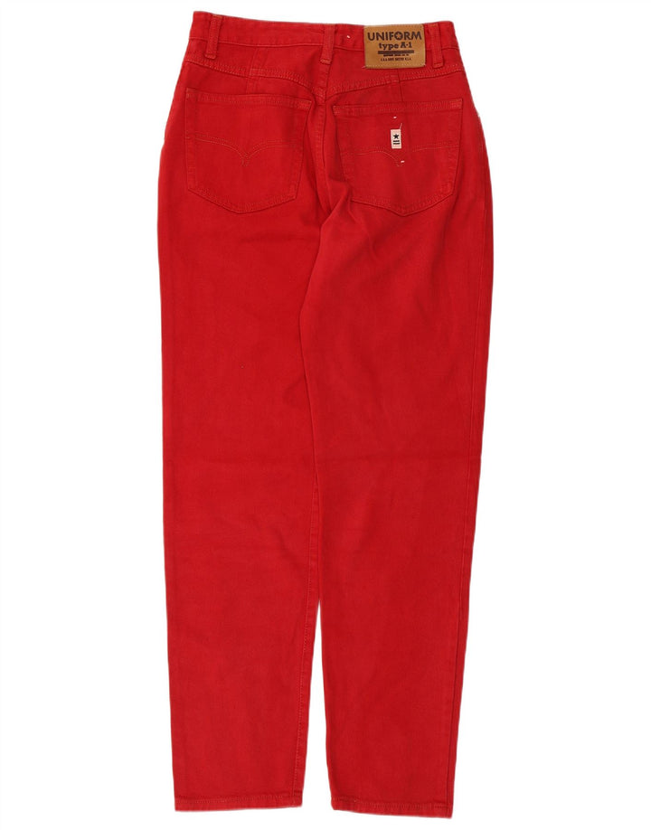 Uniform Damen-Jeans mit hoher Taille, W30, L29, rote Baumwolle