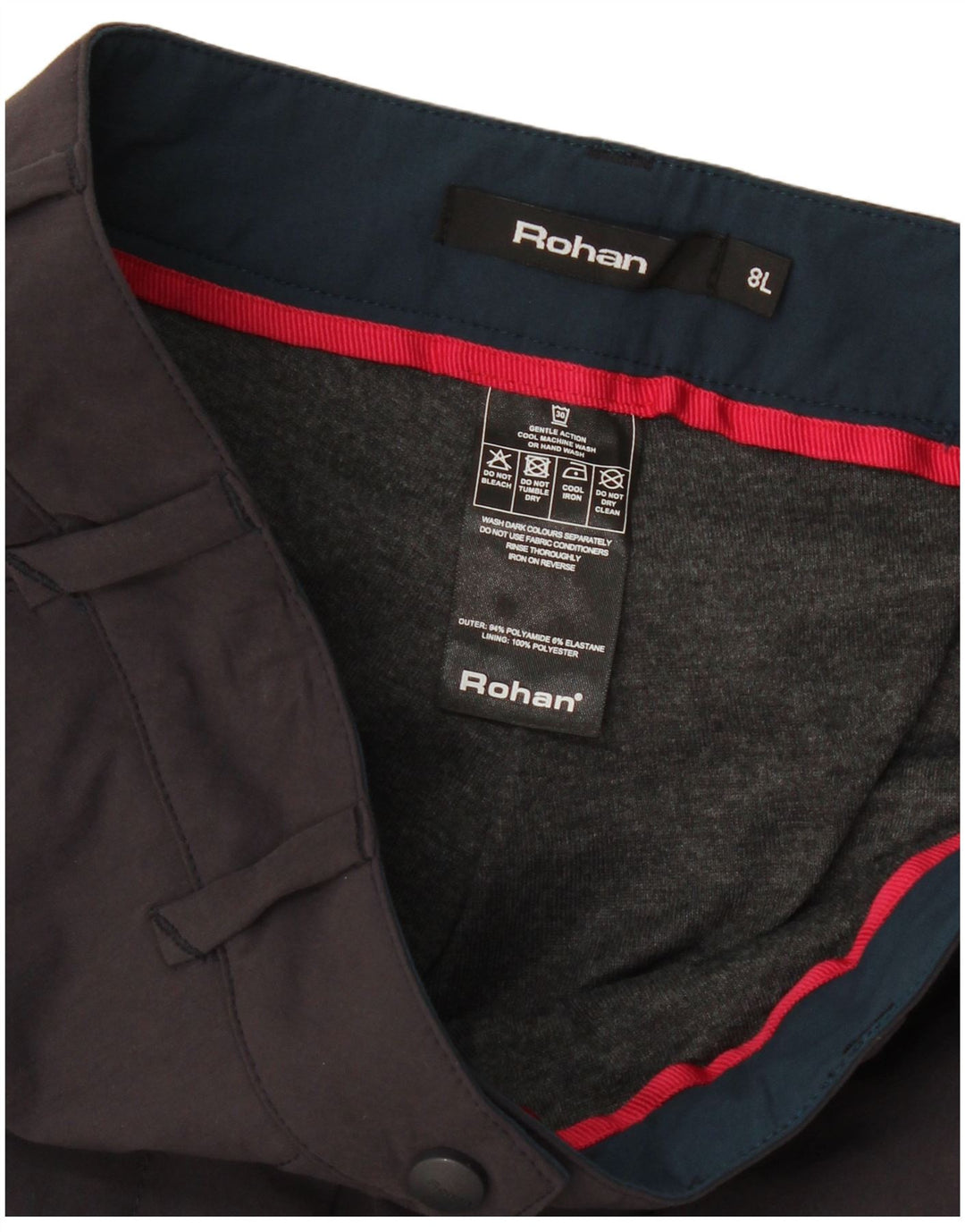 Rohan Damen Bootcut Chino Hose UK 8 Small W30 L33 Grau Polyamid