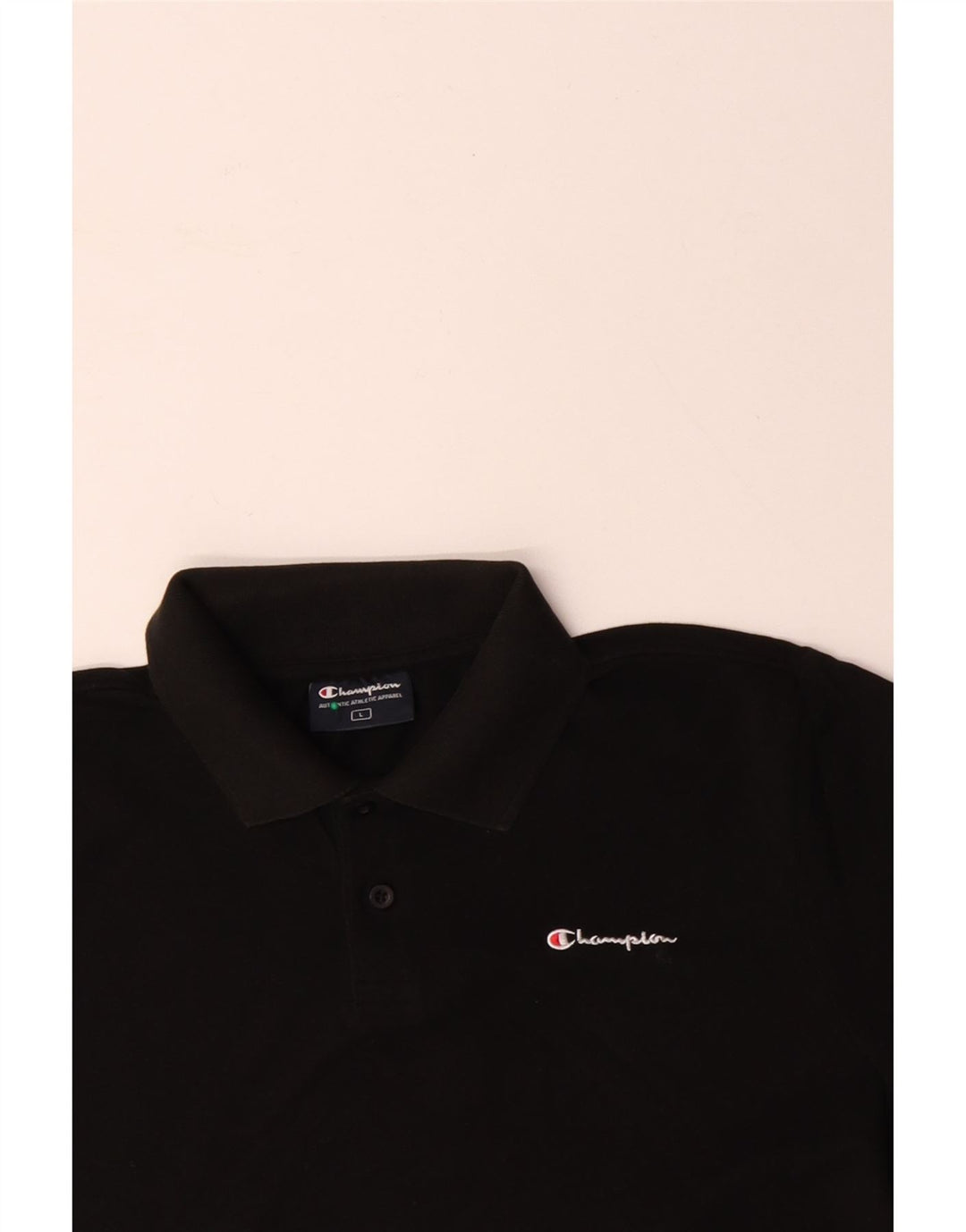 CHAMPION Herren-Poloshirt, große schwarze Baumwolle