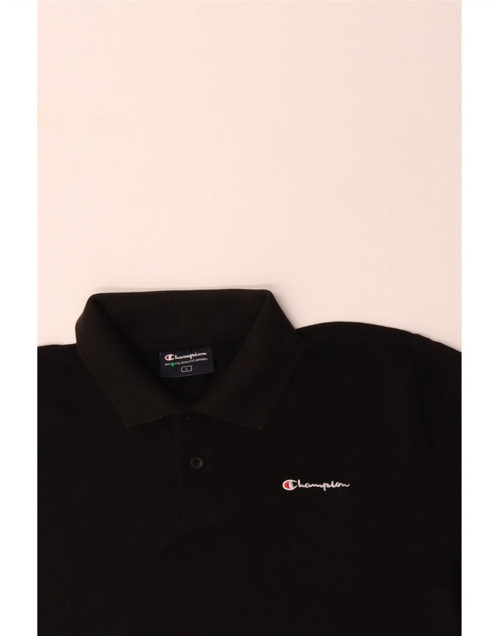 CHAMPION Herren-Poloshirt, große schwarze Baumwolle