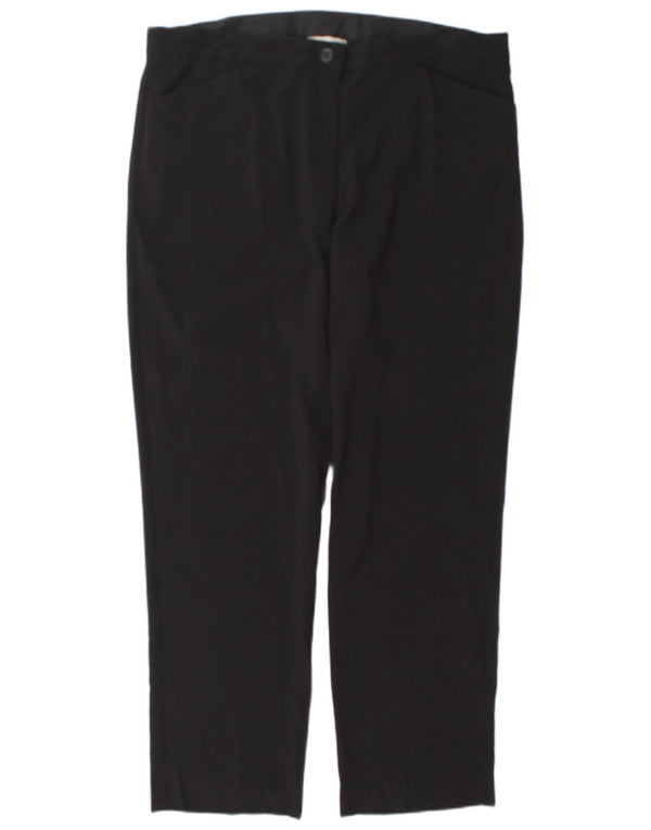Marks & Spencer Damen Gerade Freizeithose UK 14 Large W36 L30 Schwarz