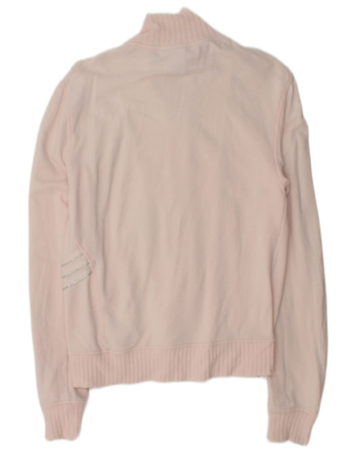 Adidas Damen Trainingsanzug Top Jacke UK 14 Mittelrosa Baumwolle