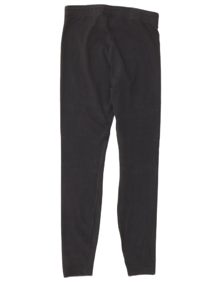 NIKE Womens Graphic Leggings UK 8 Small  Black Cotton