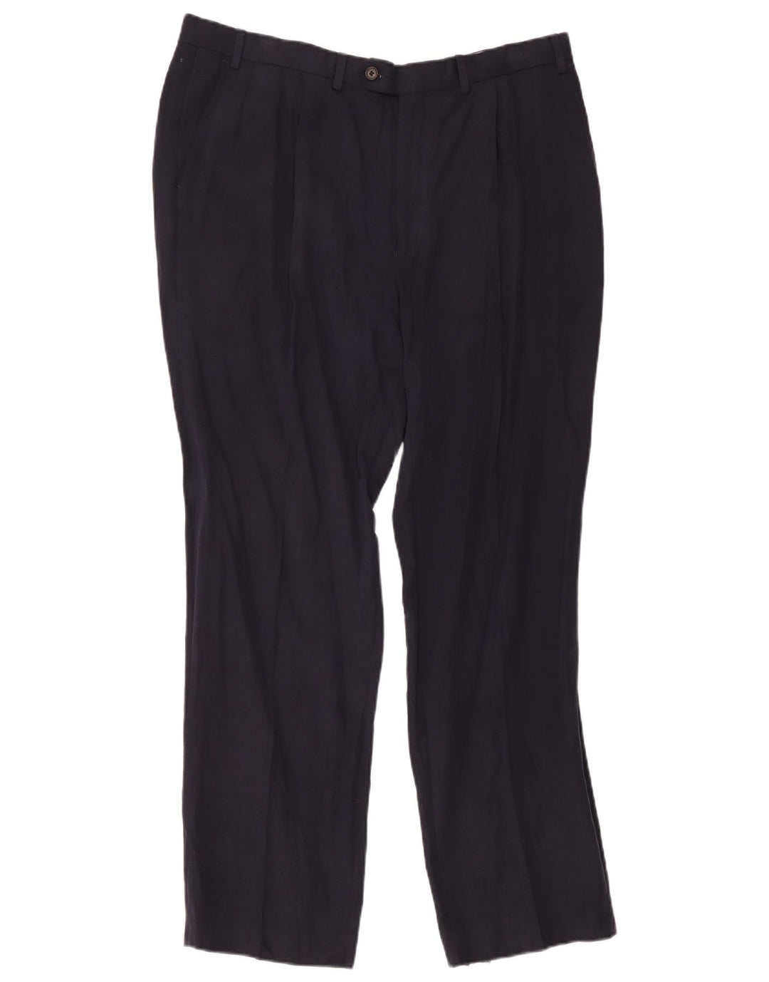 Marks & Spencer Herren-Anzughose mit Pegged-Anzug, W40 L33, marineblaue Seide