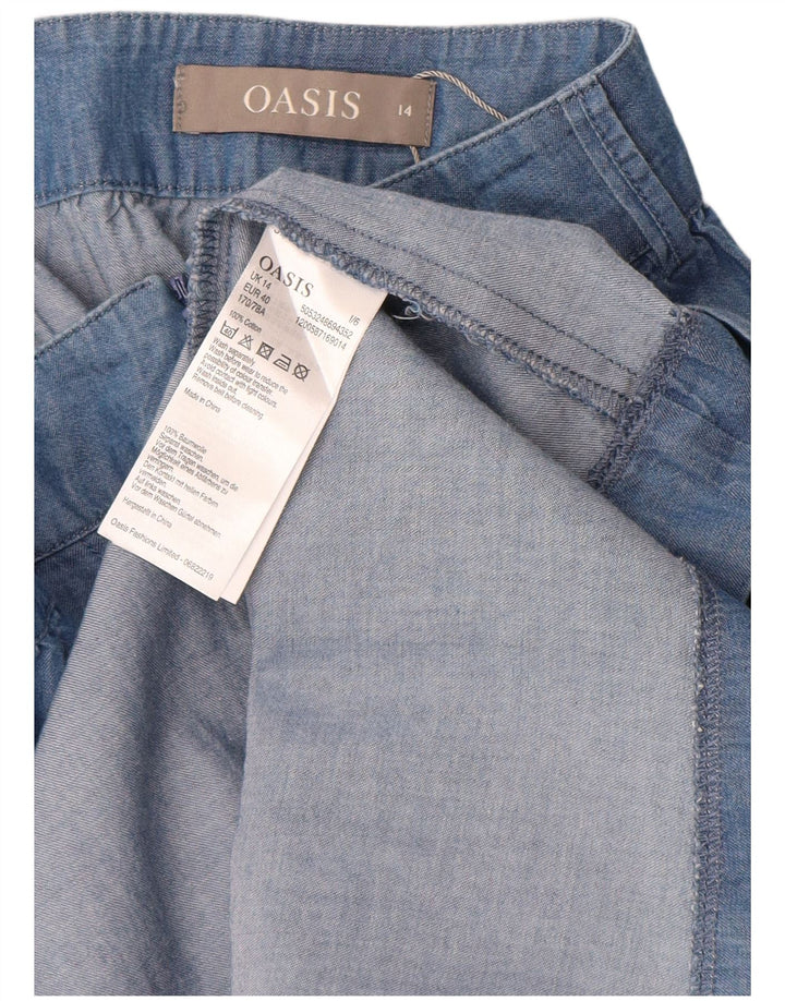 Oasis Damen Jeansrock UK 14 Large W32 Blaue Baumwolle