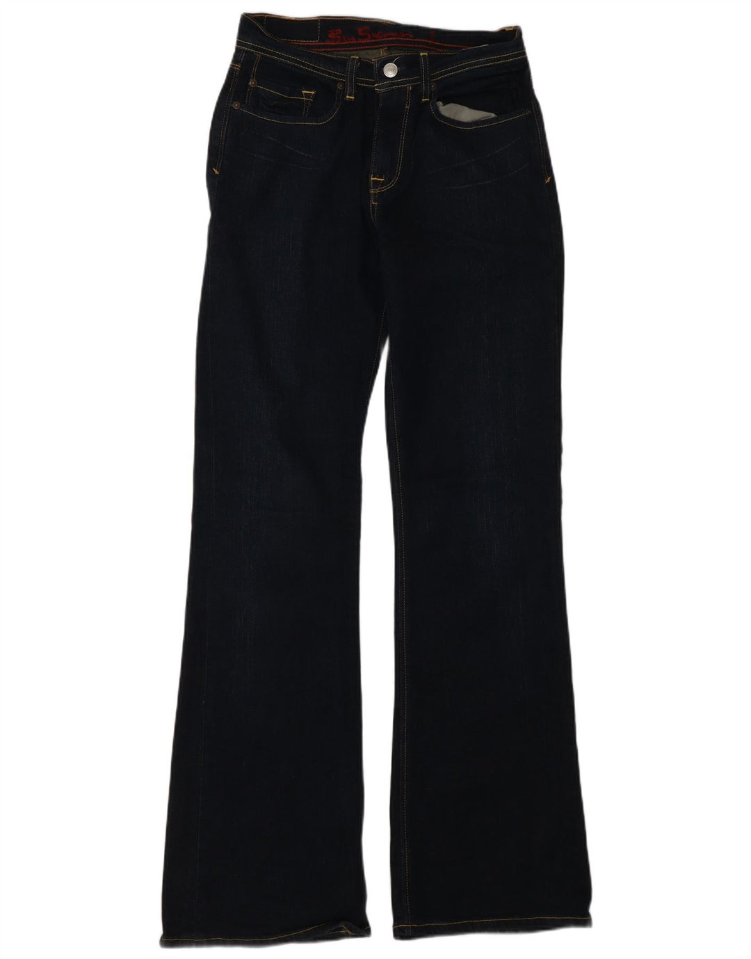 Ben Sherman Damen Bootcut-Jeans W28 L32 Marineblaue Baumwolle