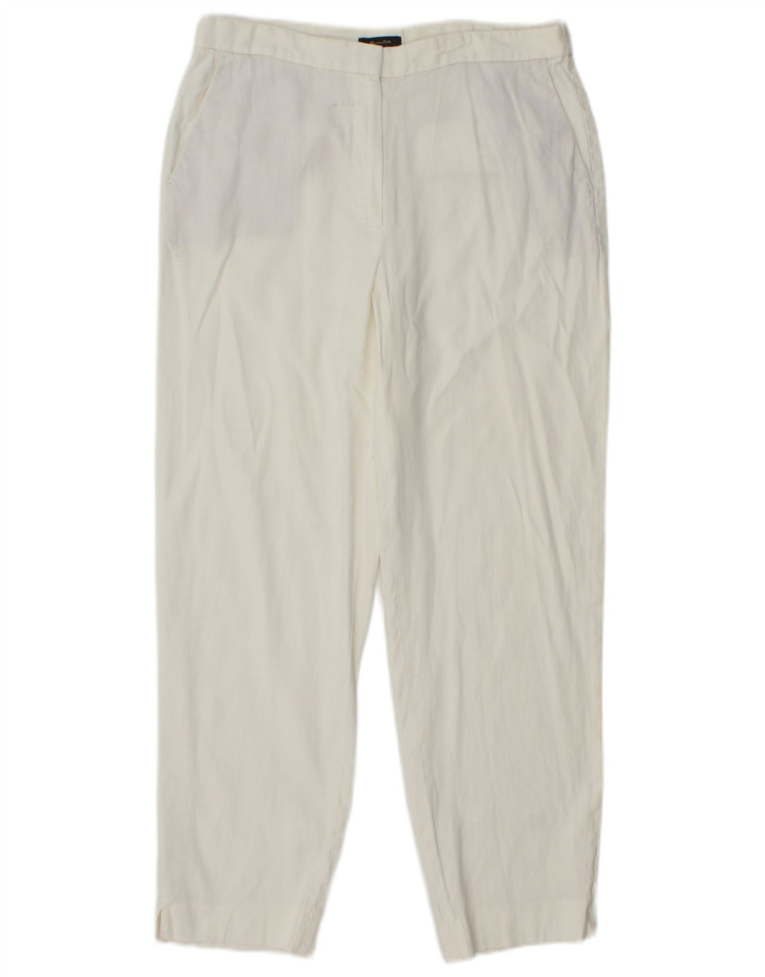 MASSIMO DUTTI Damen Tapered Chino Hose EU 40 Medium W30 L27 Weiß