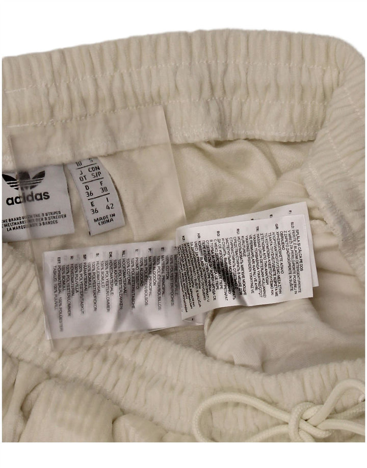Adidas Damen Trainingshose Jogger UK 10 Small Weiß Polyester