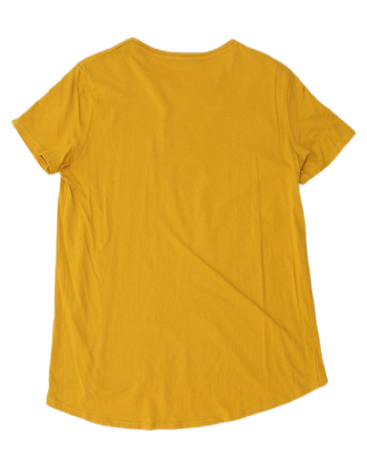 ZARA Womens T-Shirt Top UK 12 Medium Yellow Vintage Zara and Second-Hand Zara from Messina Hembry 