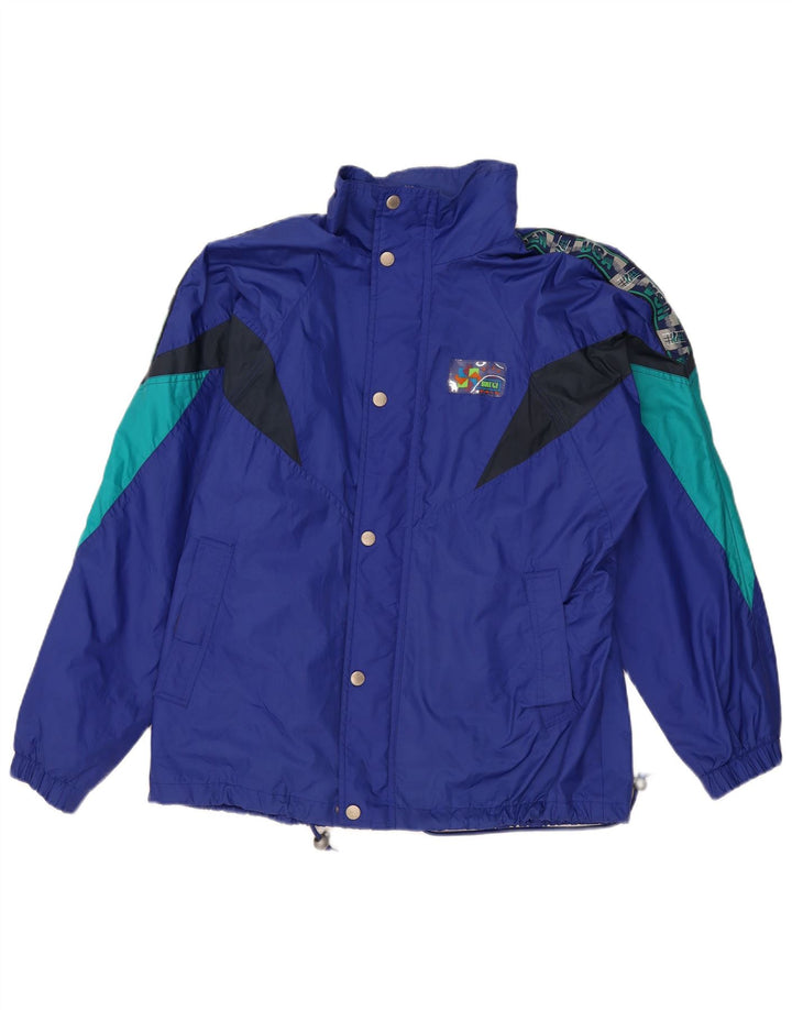 Brugi Herren-Windjacke mit Kapuze, UK 38, mittelgroß, Marineblau, Farbblock