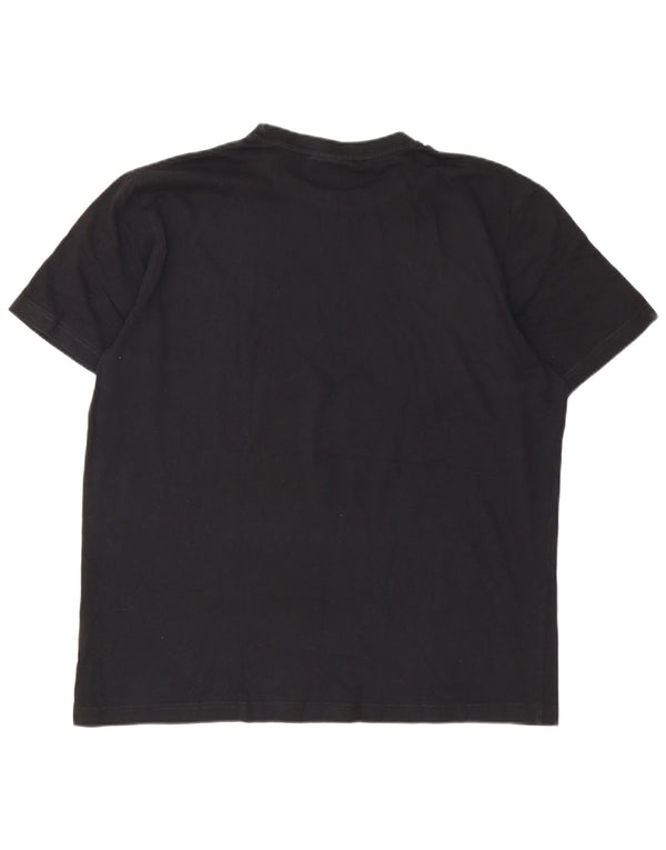 Diadora Herren Grafik T-Shirt Top 3XL Schwarz Baumwolle