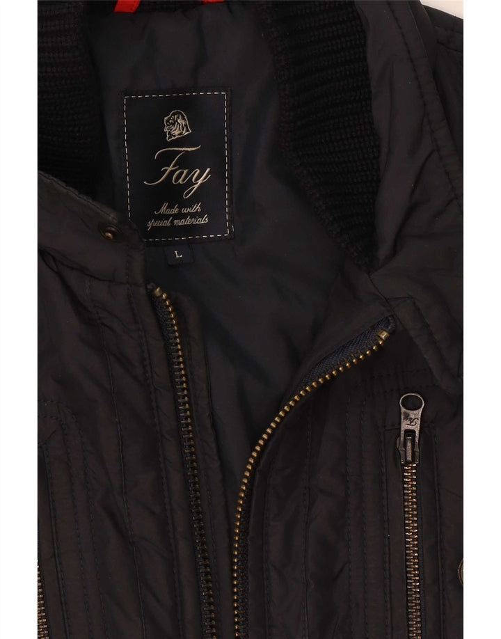 Fay Herren Bomberjacke, gepolstert, Größe 40, Marineblau