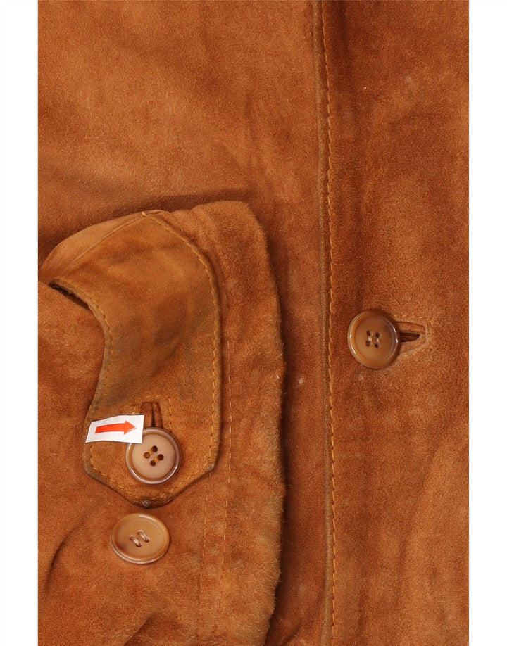 VINTAGE Herren Wildlederjacke IT 52 XL Beige Leder