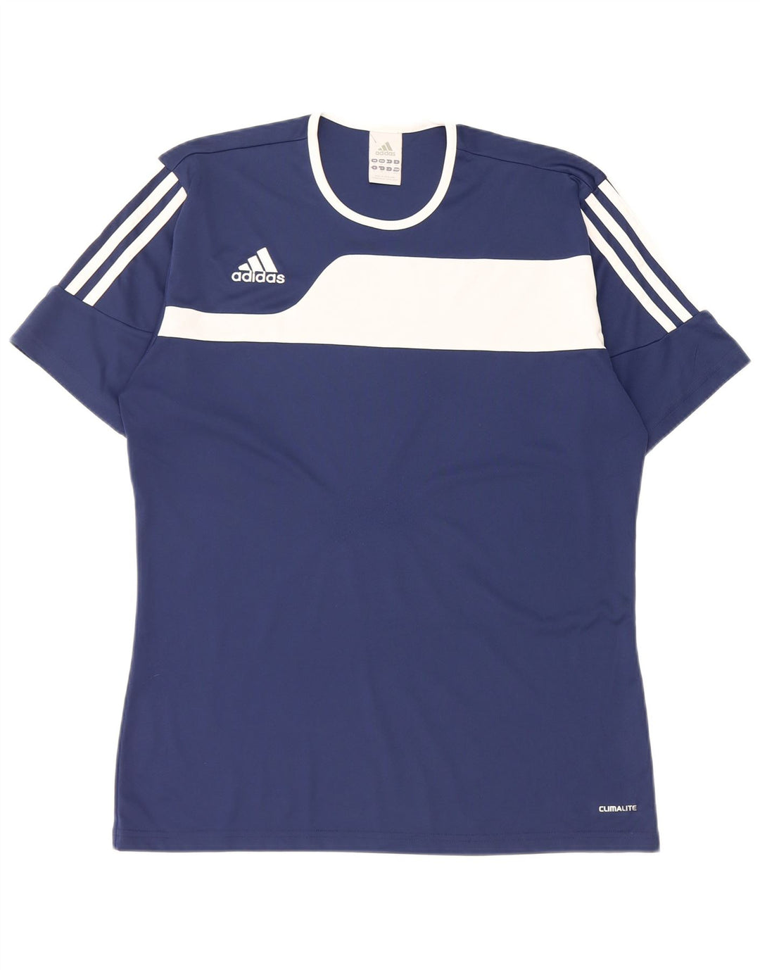 Adidas Herren Climalite T-Shirt Top Medium Marineblau Farbblock