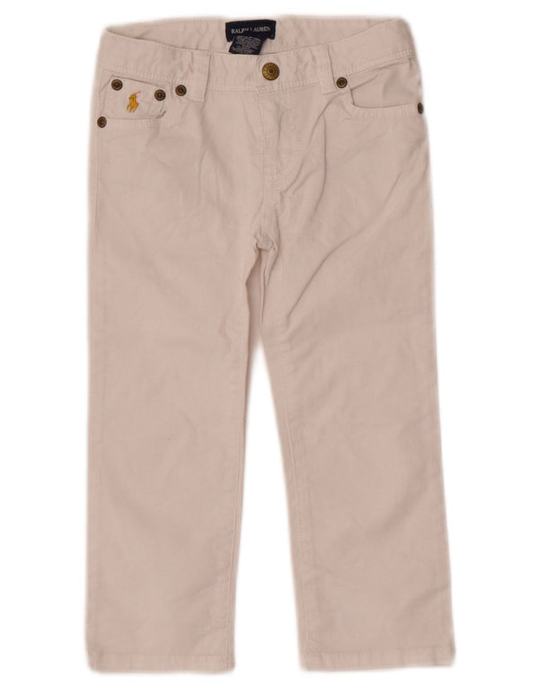 Ralph Lauren gerade Freizeithose für Mädchen, 4–5 Jahre, W20, L15, weiße Baumwolle