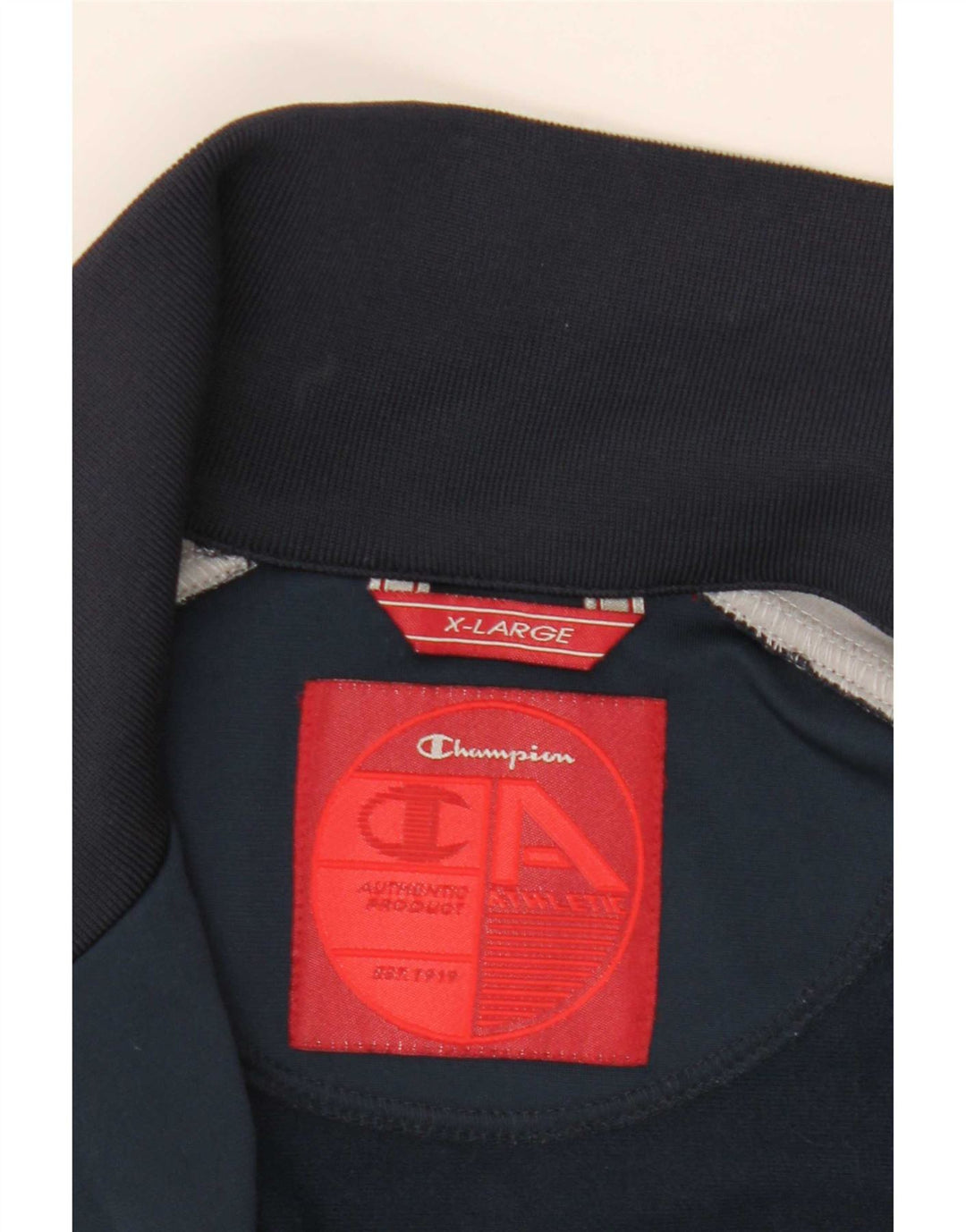 Champion Herren-Trainingsanzugoberteil, XL, Marineblau, Farbblock