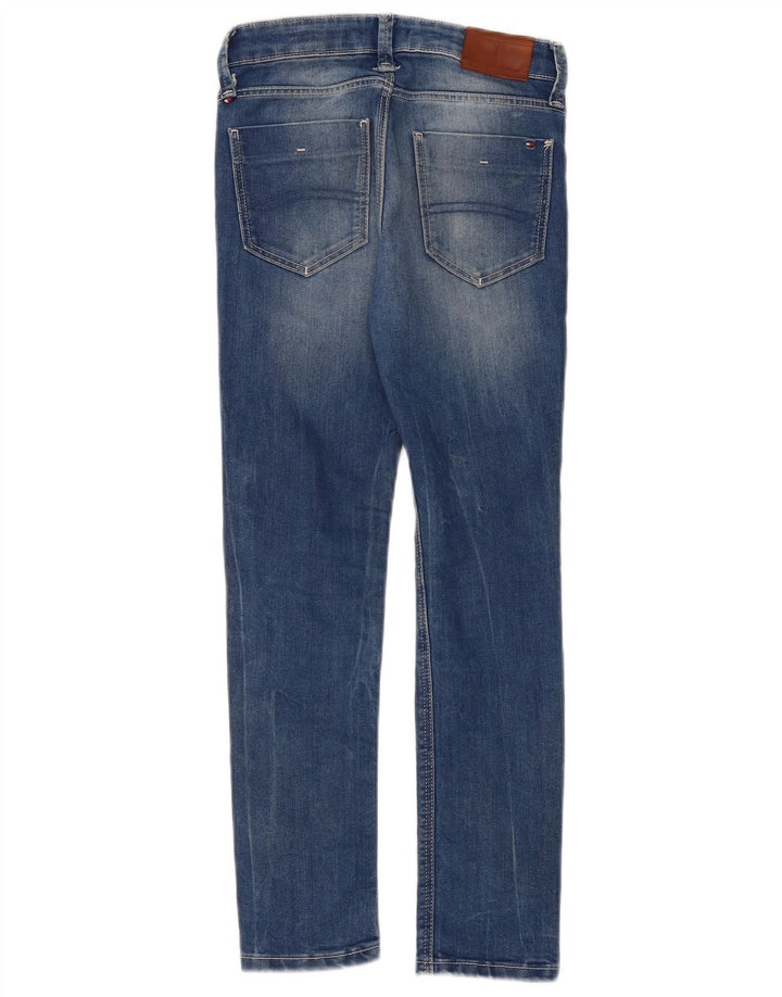 TOMMY HILFIGER Jungen Slim Jeans 9-10 Jahre W26 L24 Blaue Baumwolle