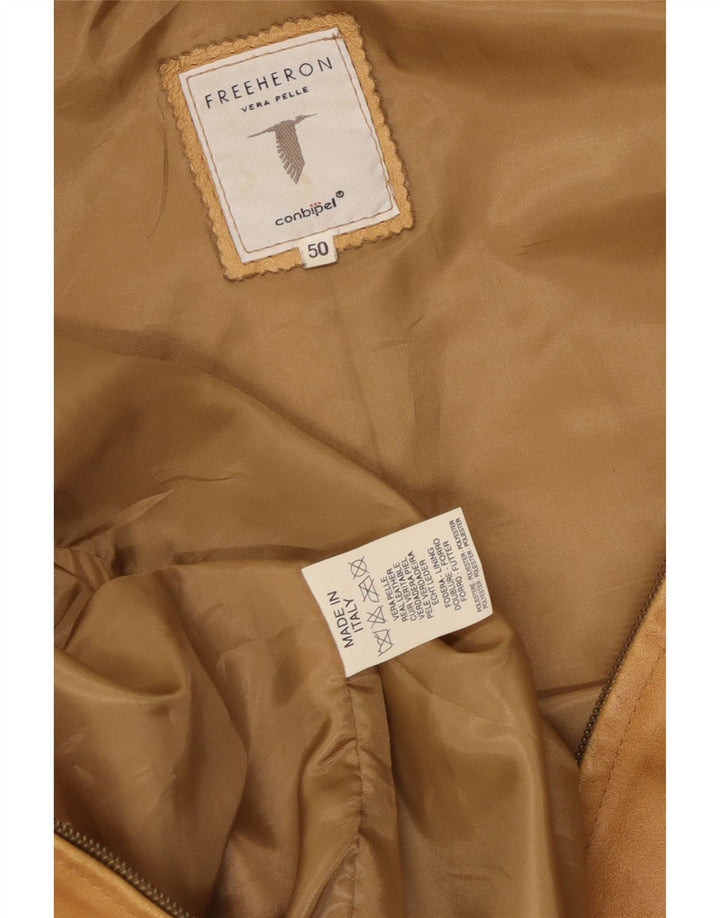 Conbipel Herren Lederjacke IT 50 großes braunes Leder