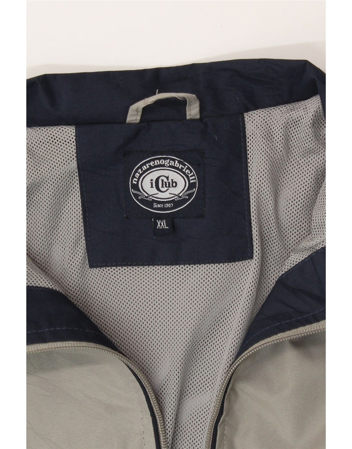 Nazareno Gabrielli Herren Bomberjacke UK 44 2XL Grau Polyester