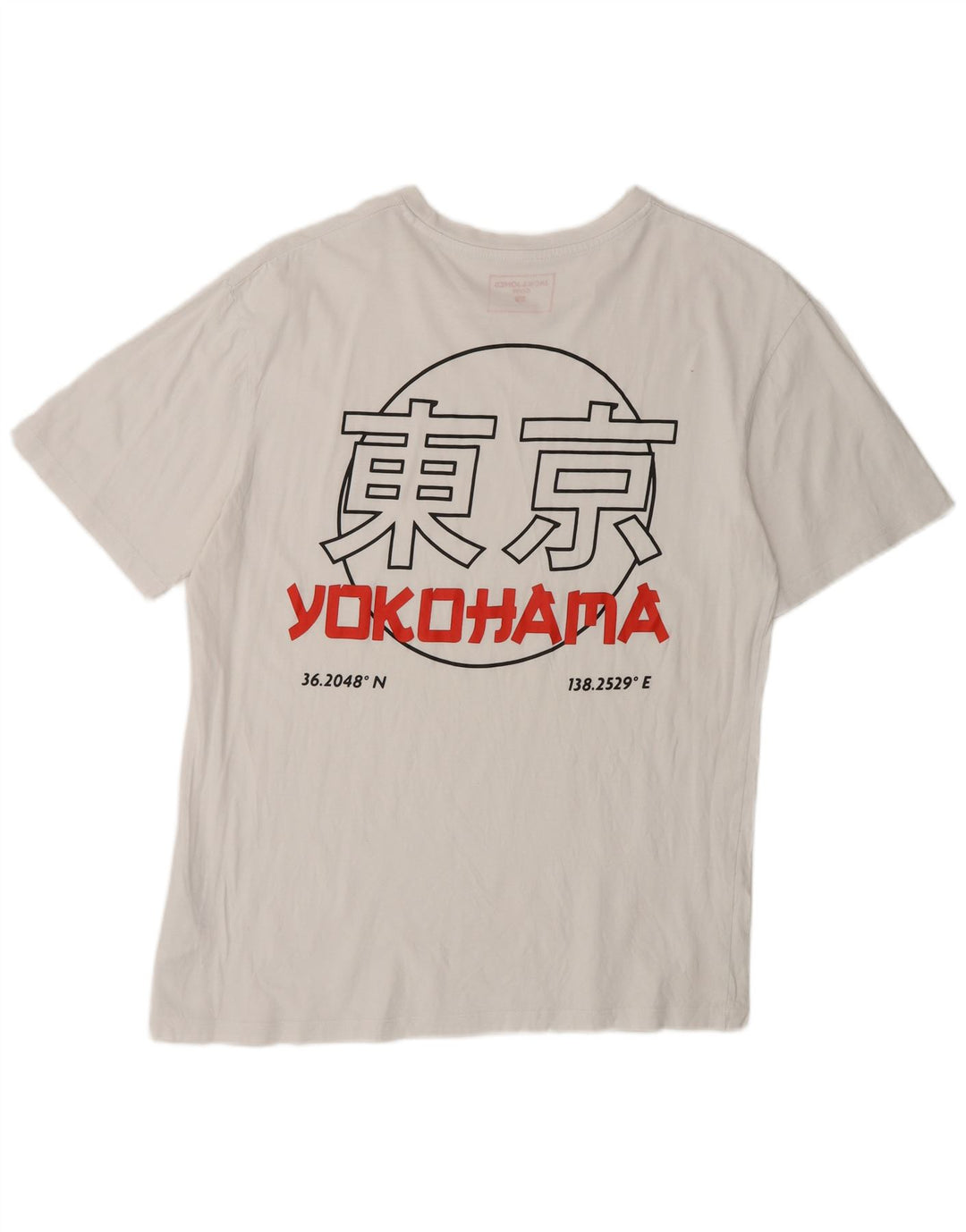 Jack & Jones Herren-T-Shirt mit Grafik, Größe L, aus weißer Baumwolle