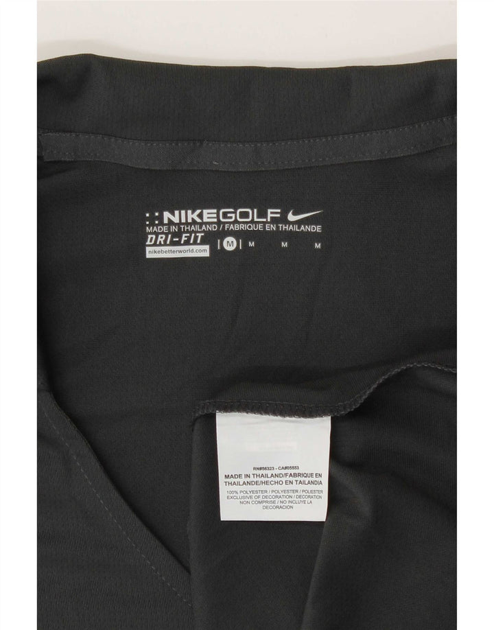 Nike Damen Dri Fit Poloshirt UK 14 Mittelgraues Polyester