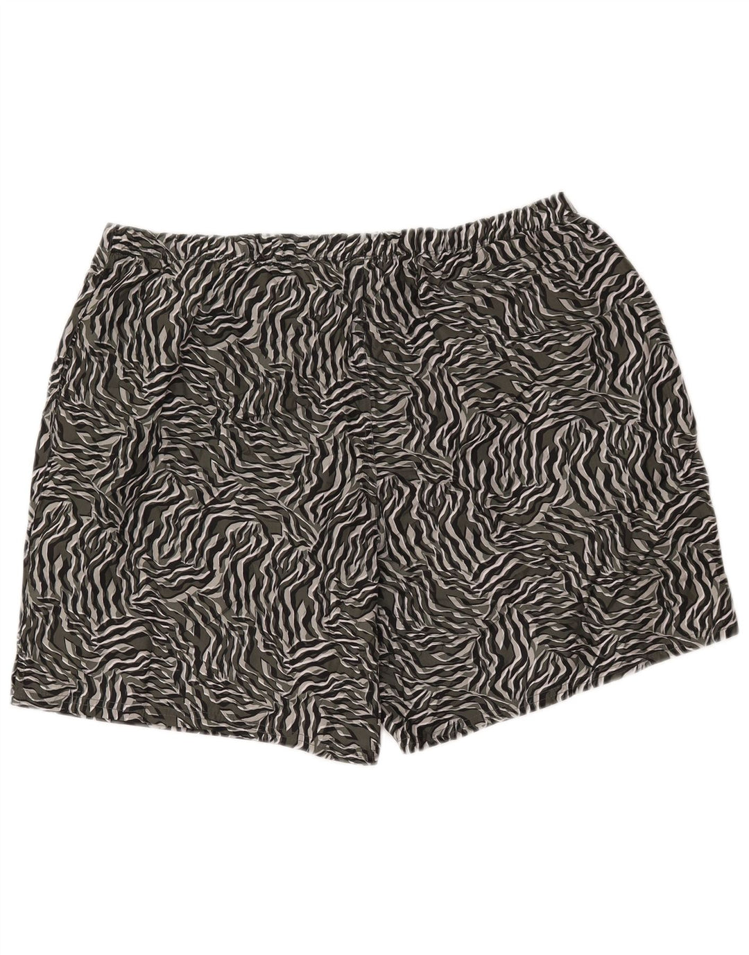 Nike Herren-Badeshorts 2XL Graues Polyester mit Animal-Print