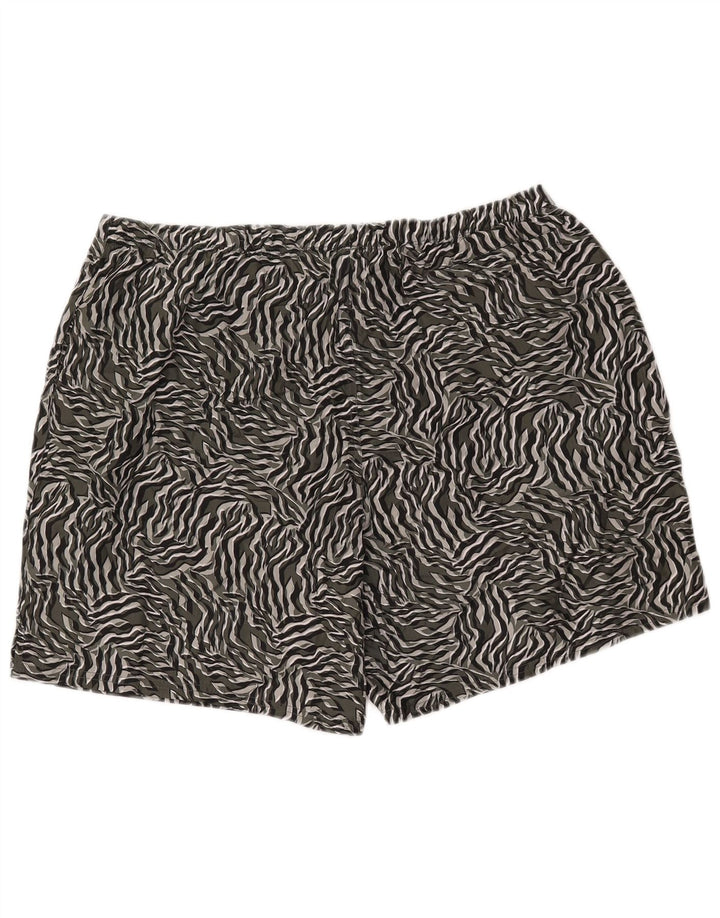 Nike Herren-Badeshorts 2XL Graues Polyester mit Animal-Print