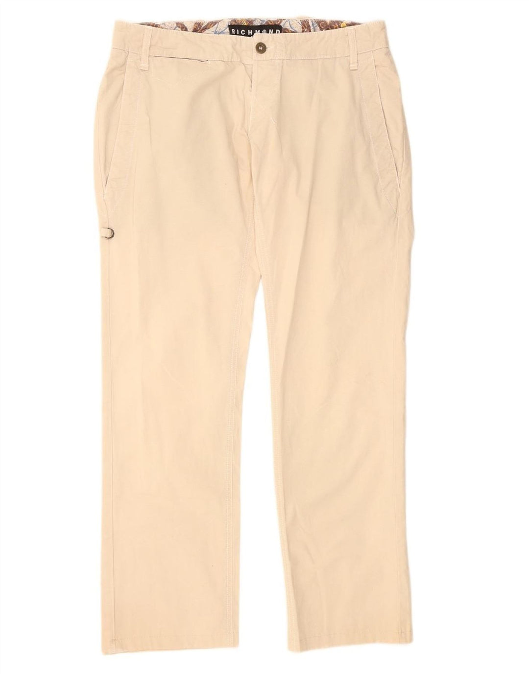 RICHMOND Womens Straight Chino Trousers W33 L31 Beige