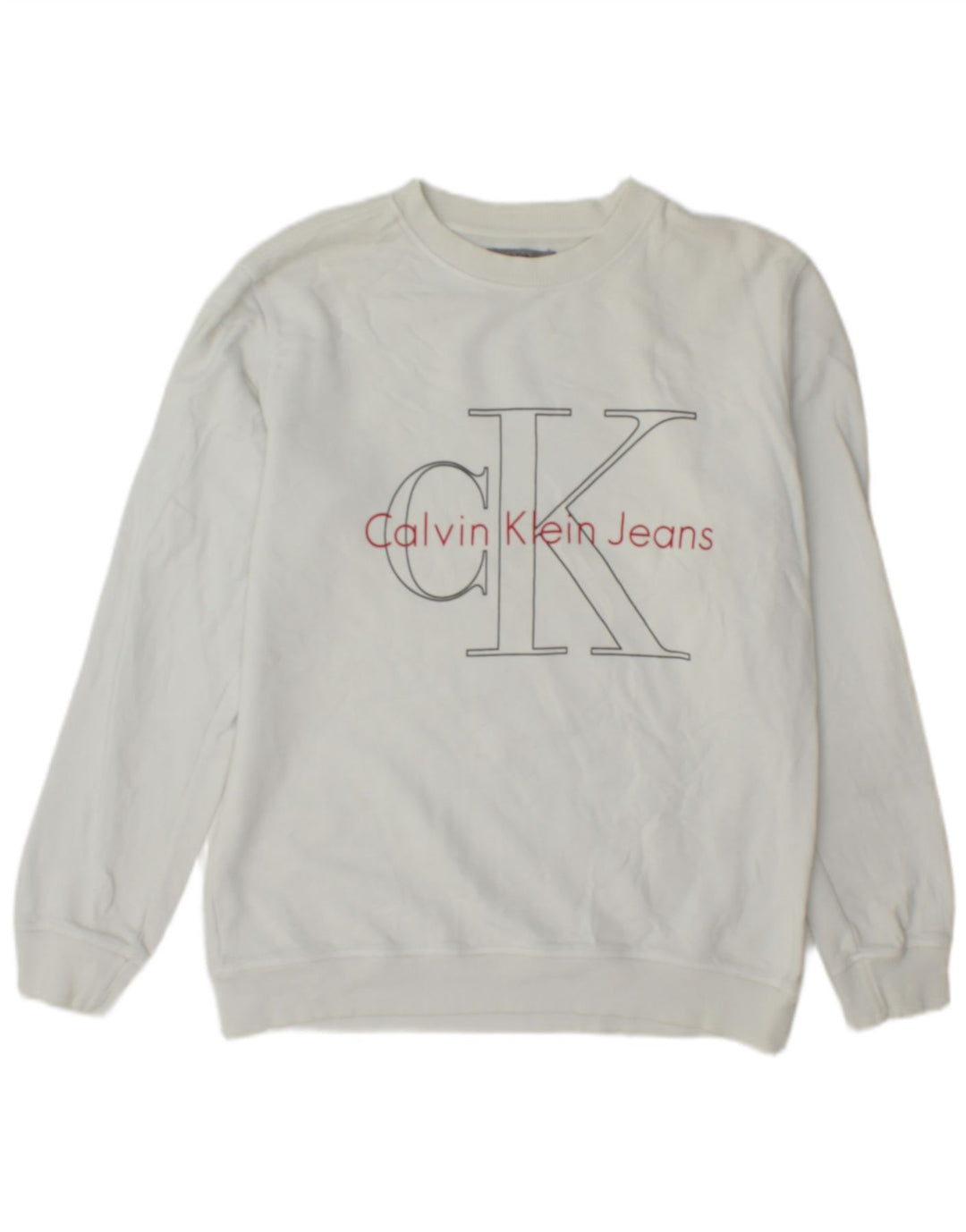 Calvin Klein Jeans Herren Graphic Regular Fit Sweatshirt Pullover Mittelweiß