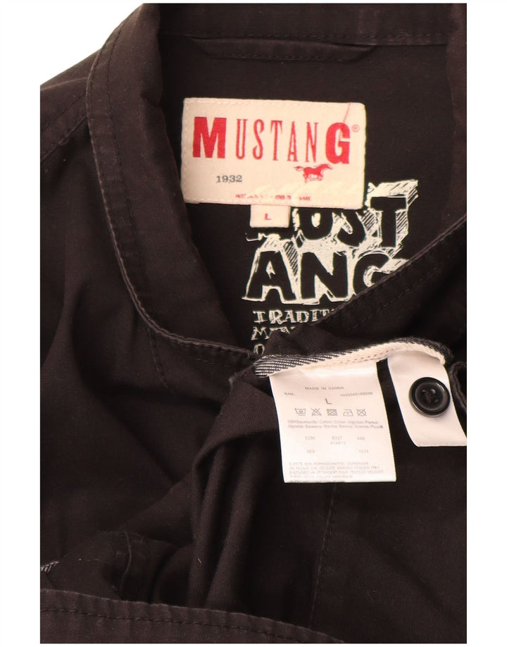 Mustang Herren-Utility-Jacke, UK 40, große braune Baumwolle