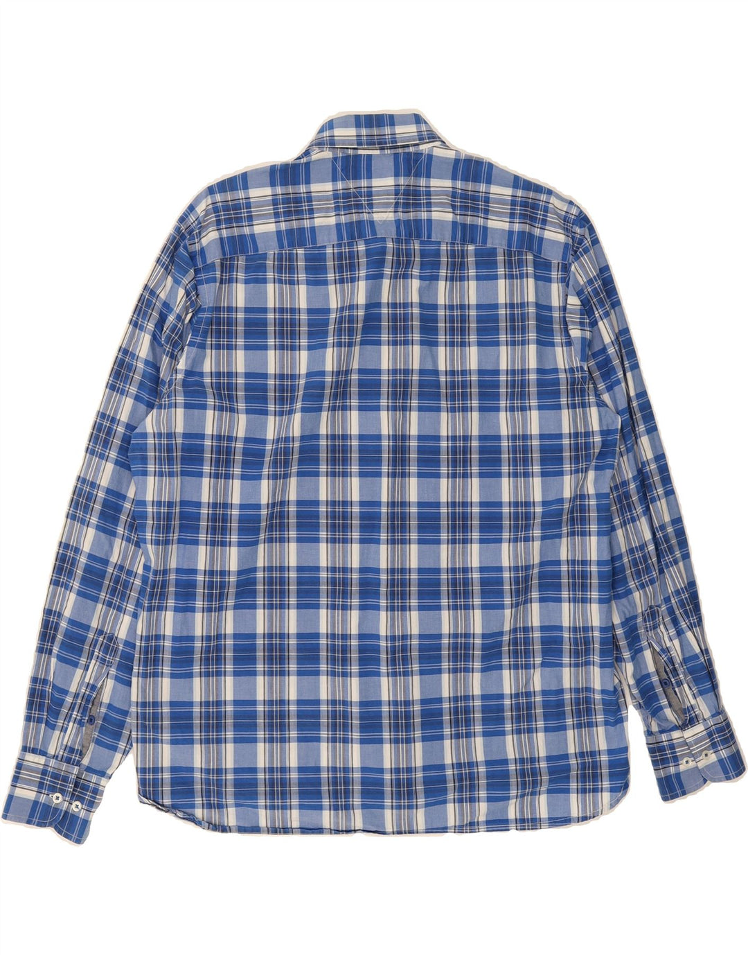 TOMMY HILFIGER Mens Custom Fit Shirt XL Blue Check Cotton Vintage Tommy Hilfiger and Second-Hand Tommy Hilfiger from Messina Hembry 