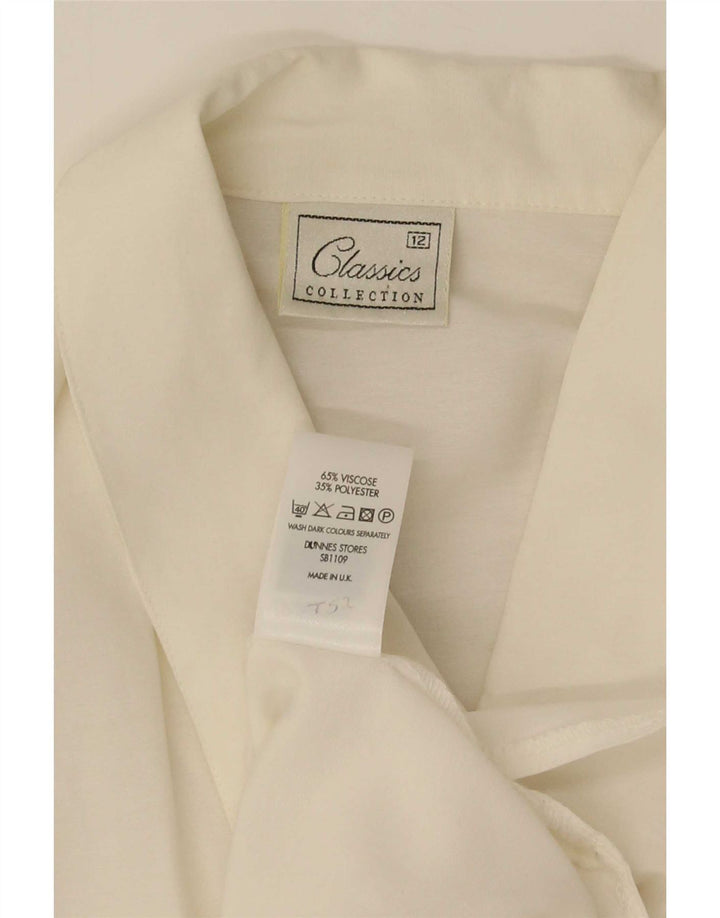 Classics Kurzarm-Hemdbluse für Damen, normal, UK 12, Mittelweiß