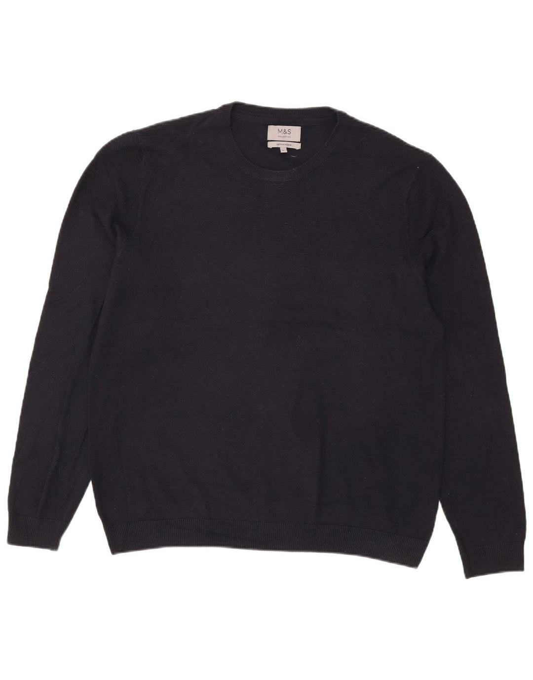 Marks & Spencer Herren-Pullover mit Rundhalsausschnitt, groß, Marineblau, Acryl