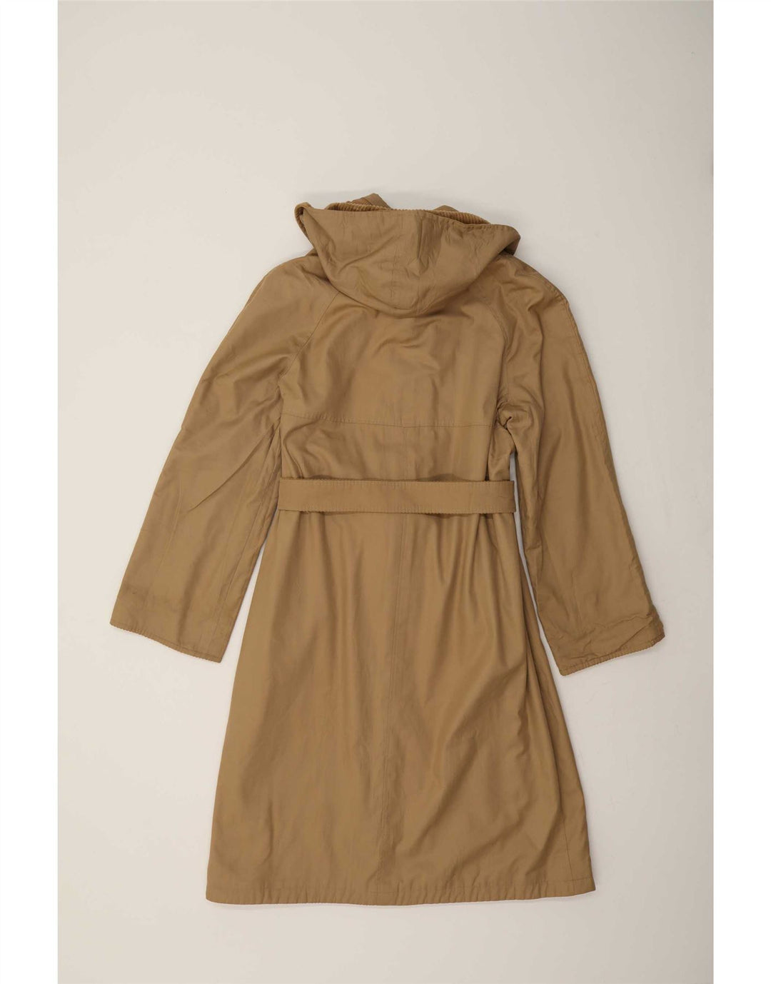 Vintage Damen Kapuzen-Wendemantel UK 14 Medium Beige