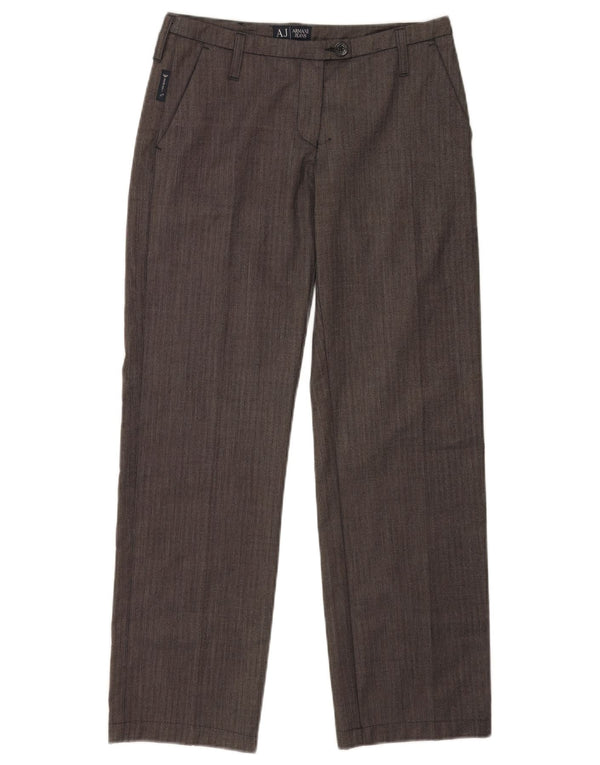 Armani Womens Straight Casual Hose EU 38 Medium W28 L28 Grau Polyester