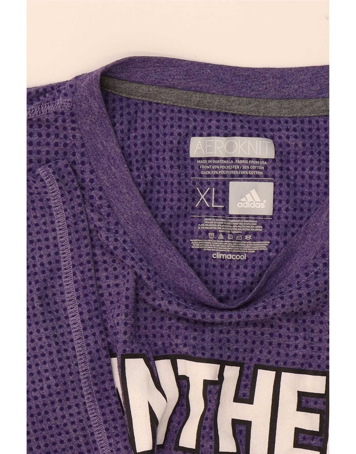 Adidas Herren Panthers Graphic T-Shirt Top XL Lila Polyester