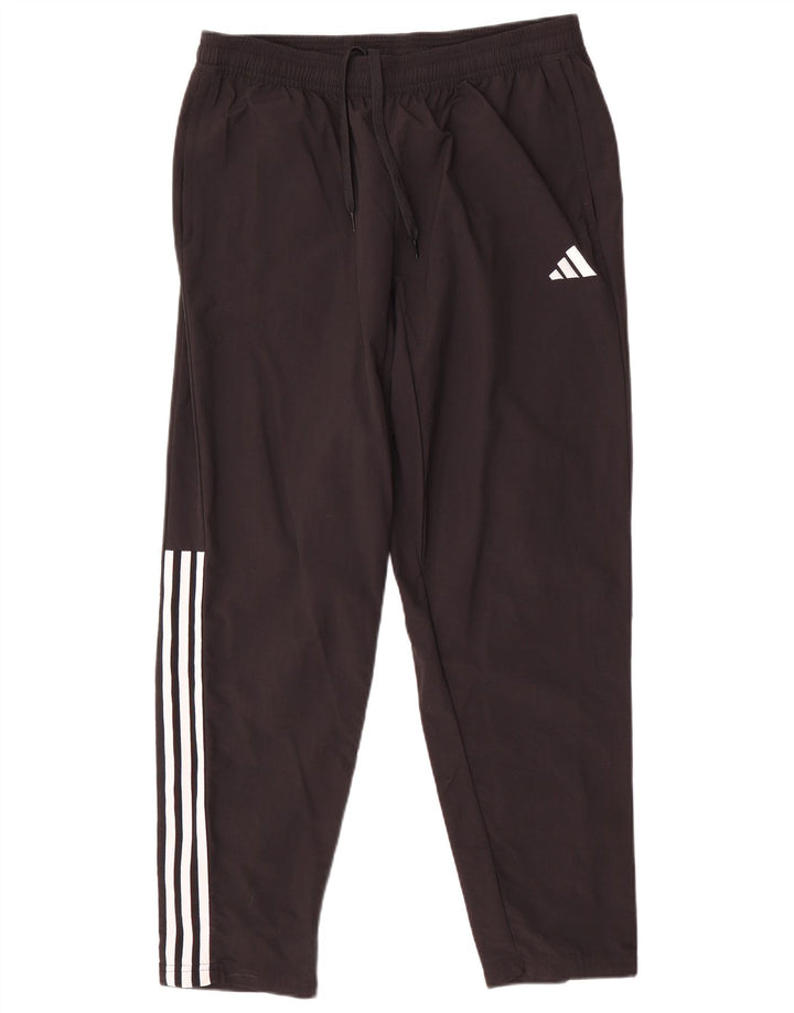 Adidas Herren-Trainingshose, groß, aus schwarzem Polyester