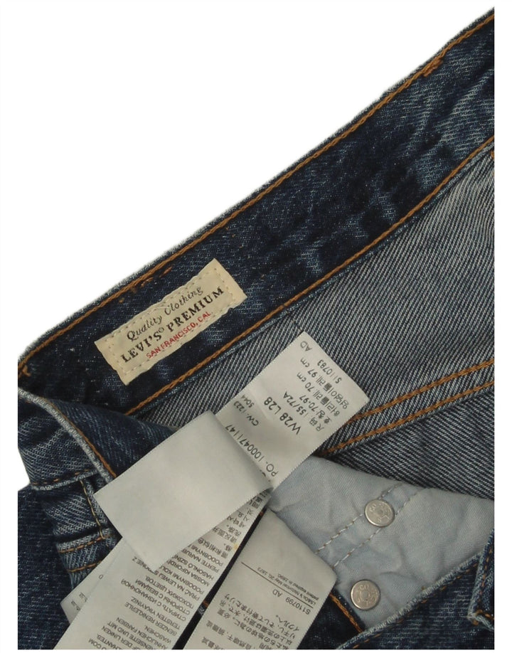 Levi's Herren 501 Straight Jeans W28 L28 Blaue Baumwolle