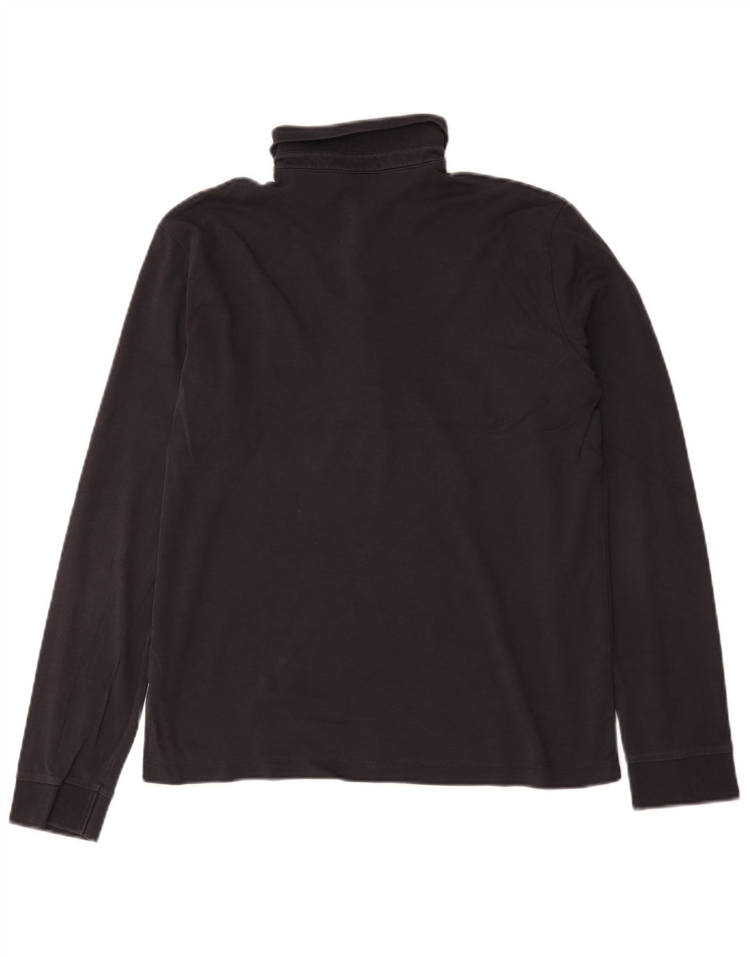 Hugo Boss Herren-Langarm-Poloshirt mit normaler Passform, mittelschwarze Baumwolle