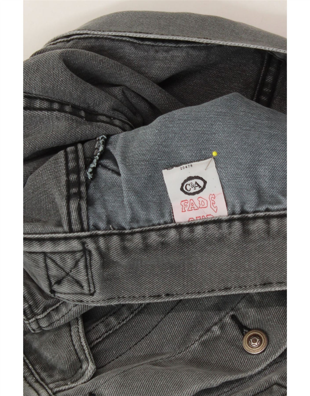 C&A Mens Denim Gilet UK 38 Medium Grey Vintage C&A and Second-Hand C&A from Messina Hembry 