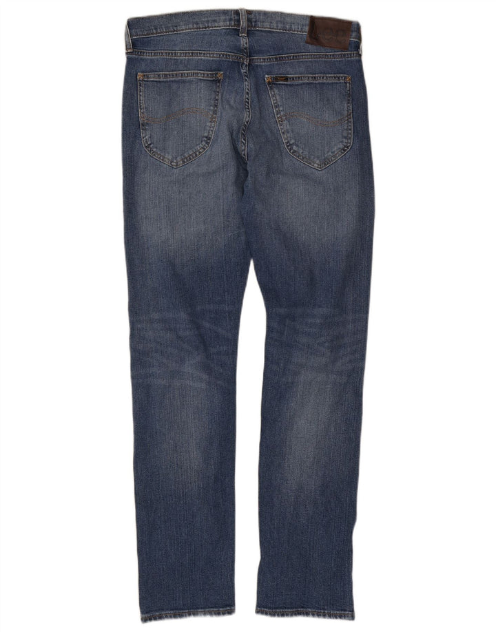 LEE Damen Daren Straight Jeans W33 L32 Blaue Baumwolle