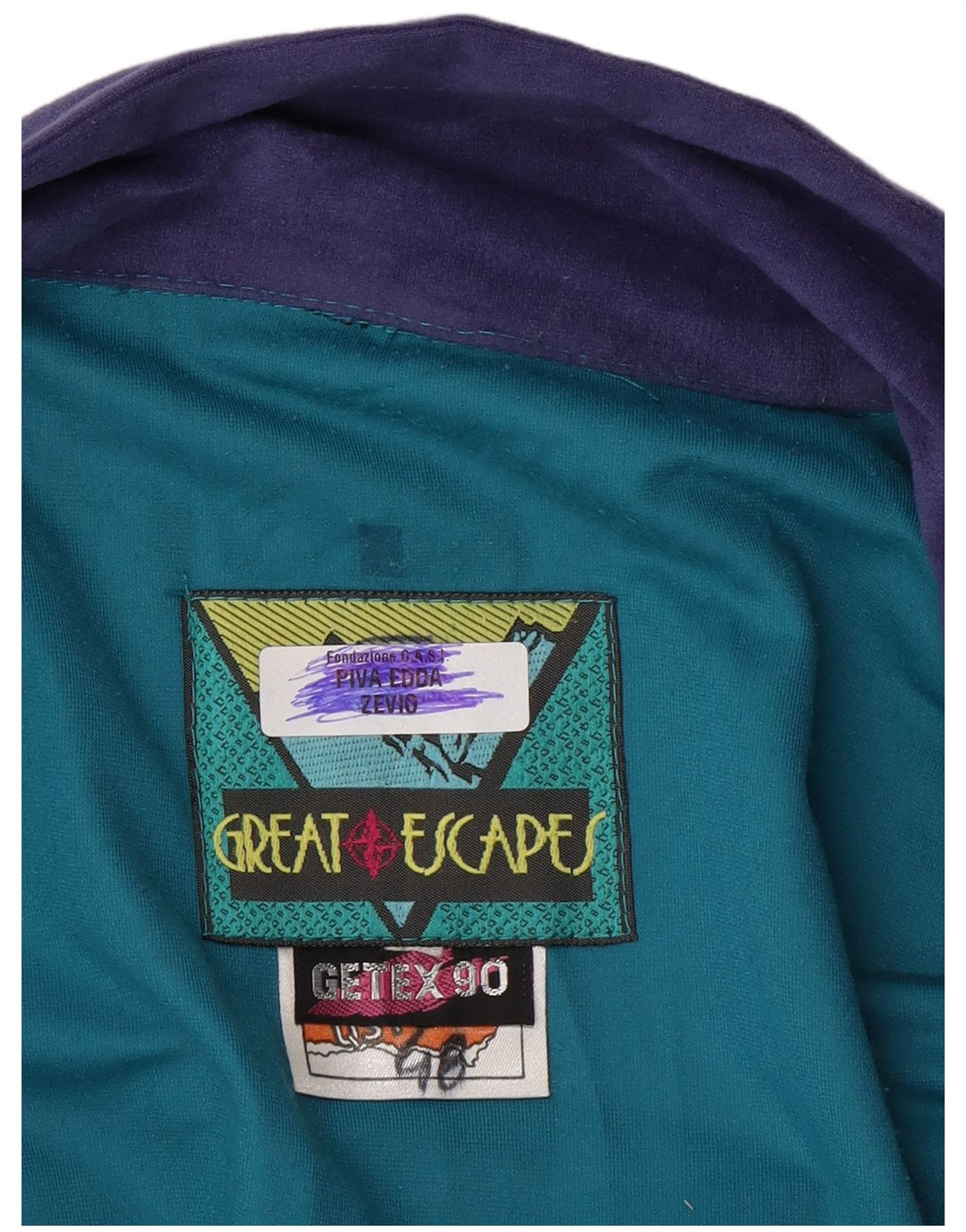 Great Escapes Herren-Trainingsanzug-Oberteiljacke IT 48 Mittelblauer Farbblock