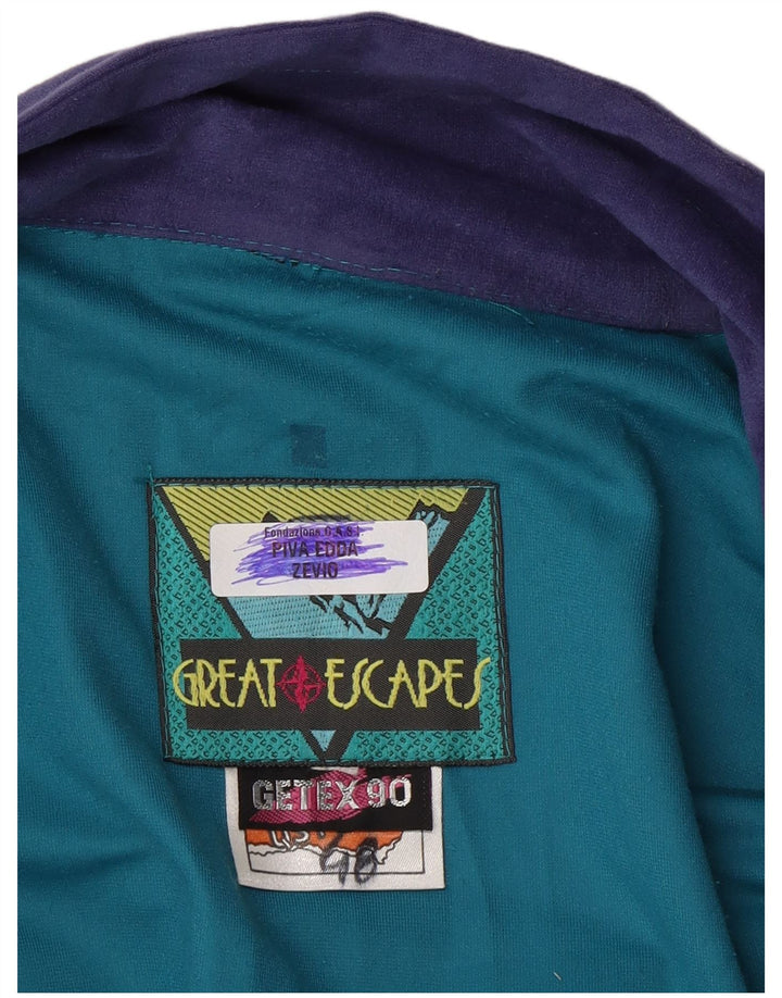 Great Escapes Herren-Trainingsanzug-Oberteiljacke IT 48 Mittelblauer Farbblock