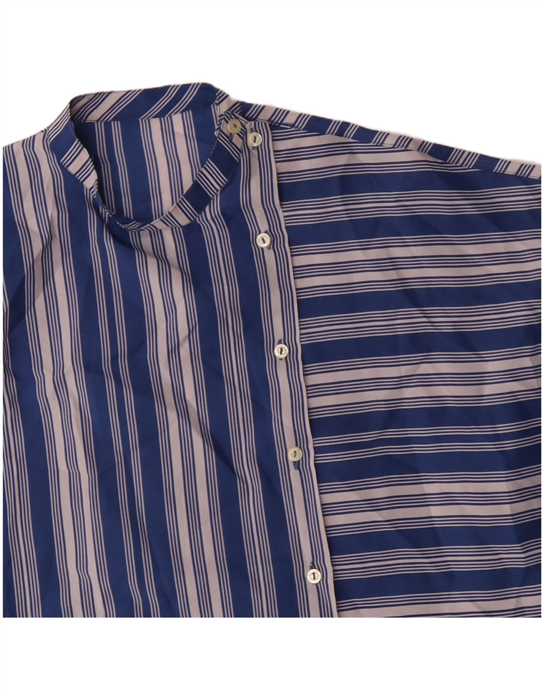 VINTAGE Damen Hemdbluse UK 18 XL Blau gestreift