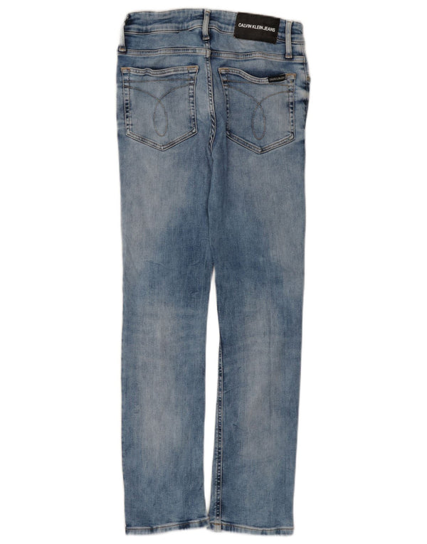 Calvin Klein Slim-Jeans für Mädchen, 11–12 Jahre, W25, L26, blaue Baumwolle